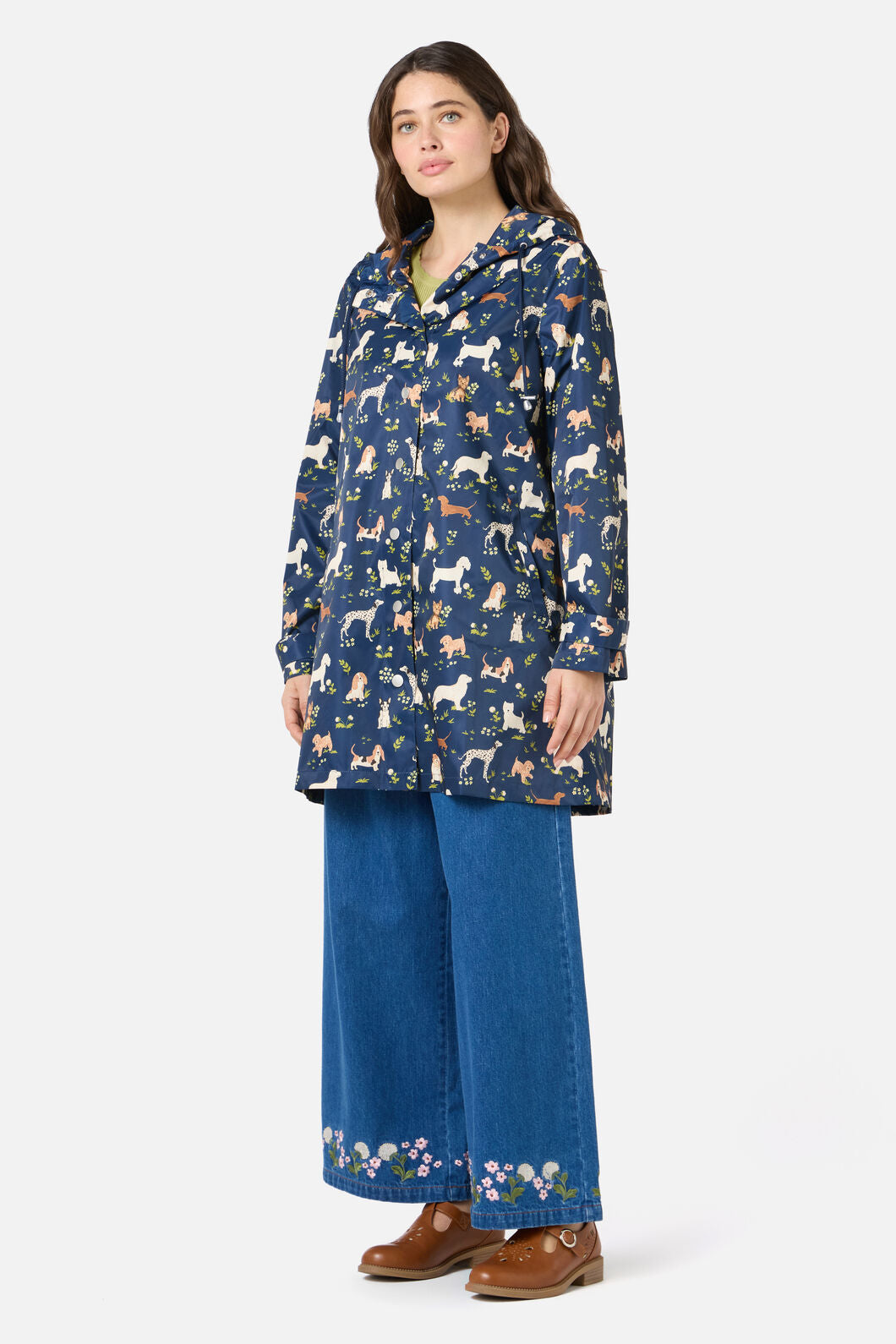 Princess Highway - Cute Dogs Raincoat - navy