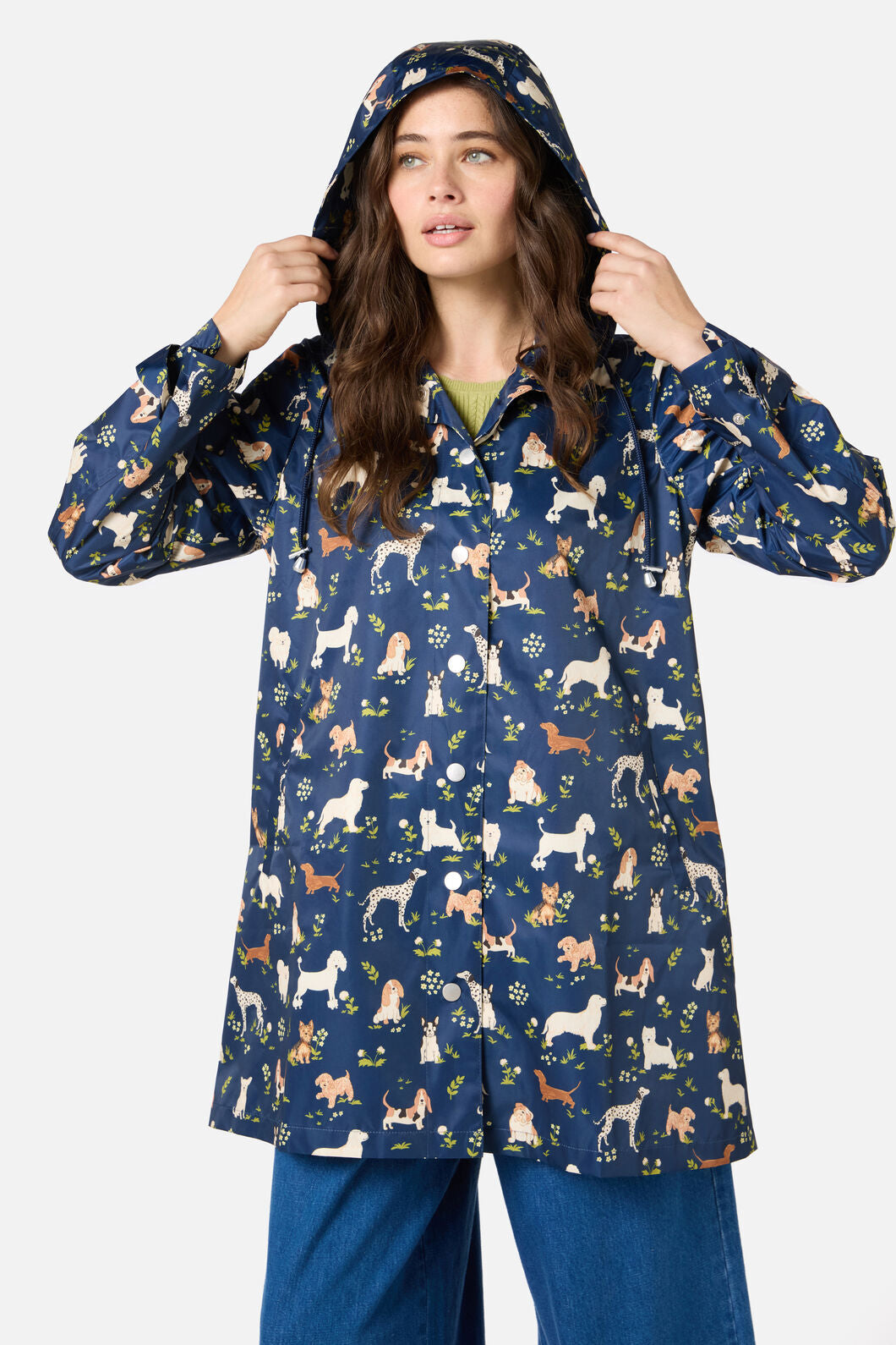 Princess Highway - Cute Dogs Raincoat - navy
