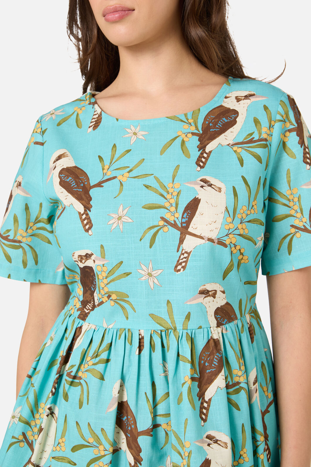 Princess Highway - Kookaburra Smock Dress - blue