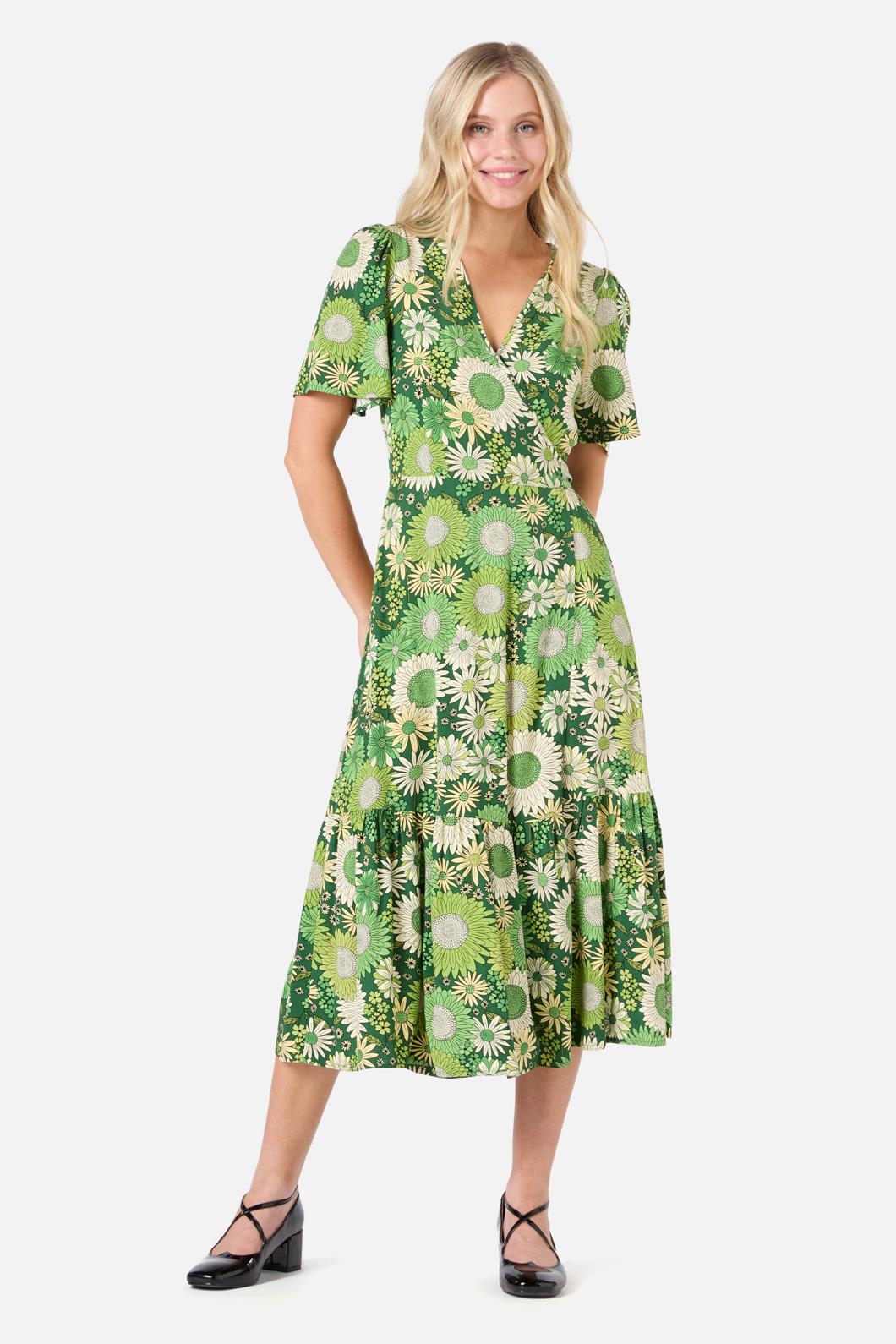 Viva Floral Midi Wrap Dress Dangerfield NZ Viva Floral Midi Wrap Dress Dangerfield NZ