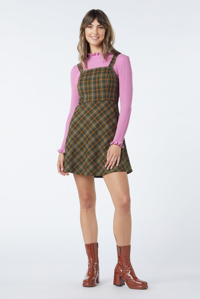 Topshop tartan store pinafore