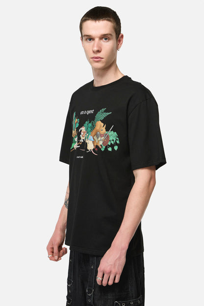 Black Friday - On A Quest Print Tee - black