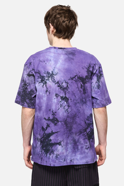 Black Friday - Sun And Moon Tie Dye Tee - purple