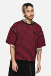 Black Friday - Batz Zip Sleeve Goth Tee - black-red