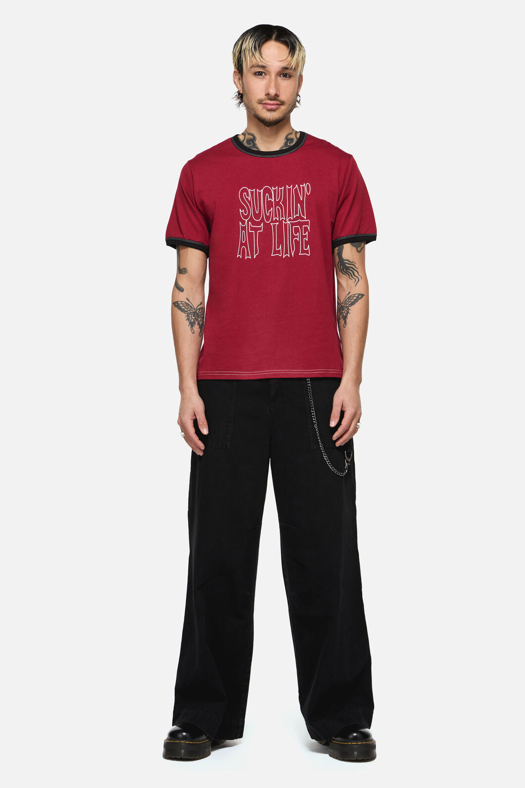 Black Friday - Suckin At Life Goth Tee - red