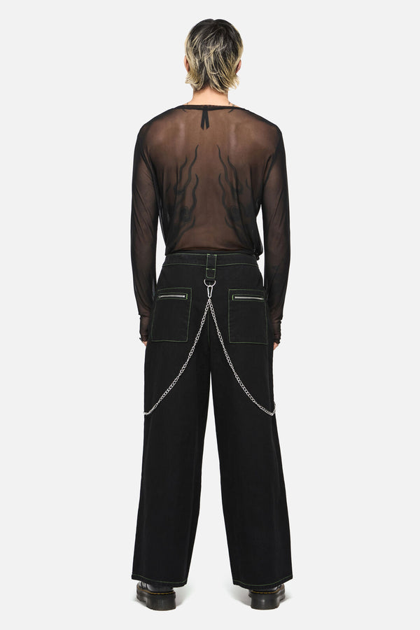 Black Friday - Rodent Grunge Cargo Jean - black
