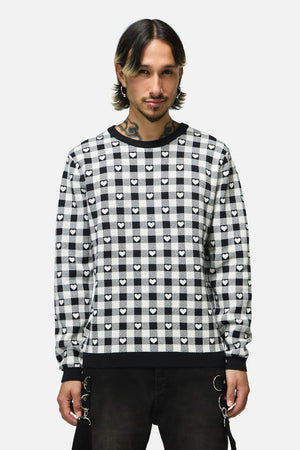 Black Friday - Glass Heart Knit - black-white