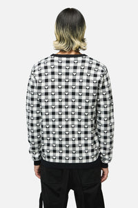 Black Friday - Glass Heart Knit - black-white