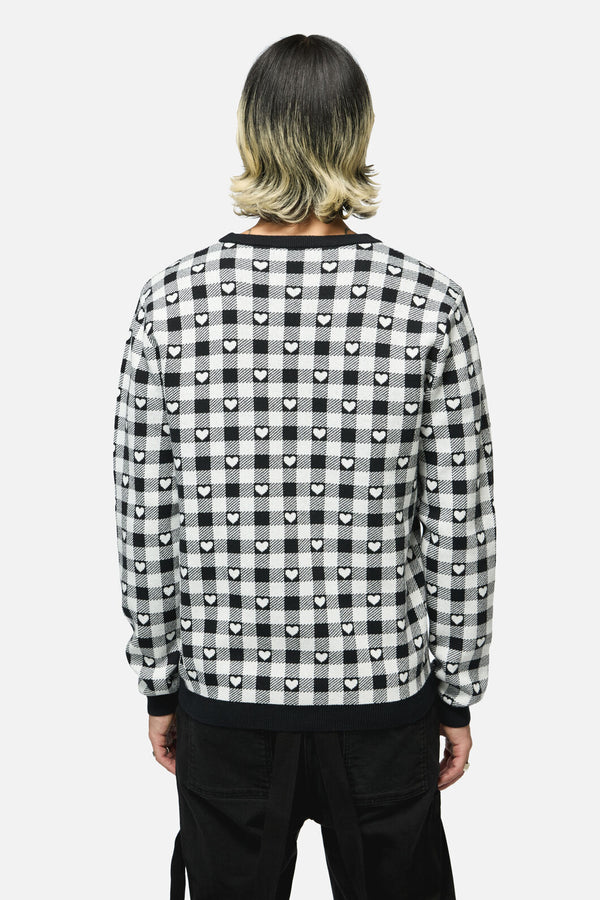 Black Friday - Glass Heart Knit - black-white