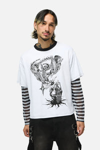 Black Friday - Angelic Contrast LS Tee - white