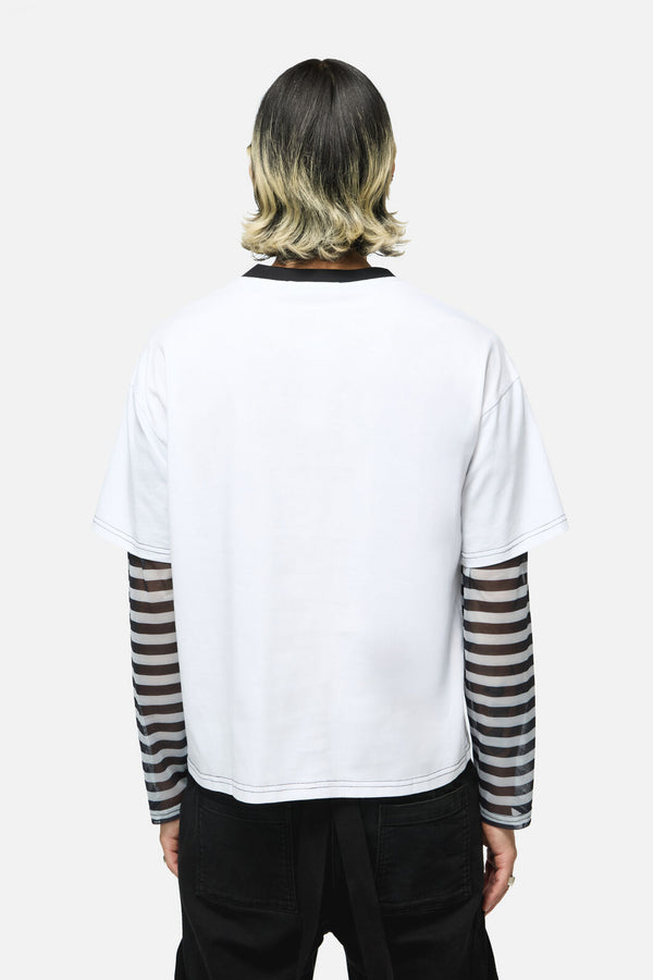 Black Friday - Angelic Contrast LS Tee - white