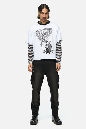 Black Friday - Angelic Contrast LS Tee - white