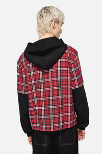 Black Friday - Louve Tartan Hoodie - red-black