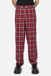 Black Friday - Louve Tartan Pant - red