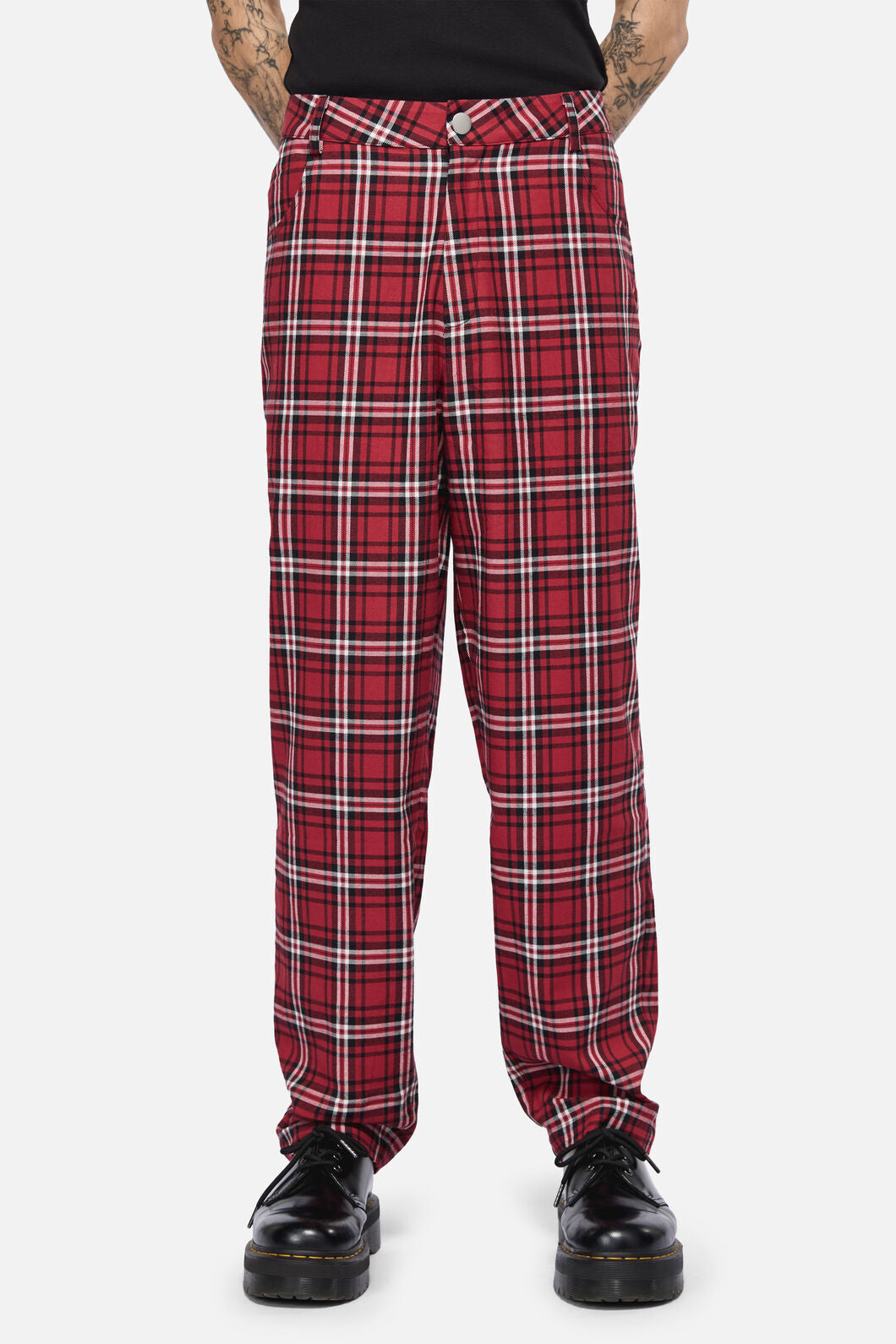 Black Friday - Louve Tartan Pant - red