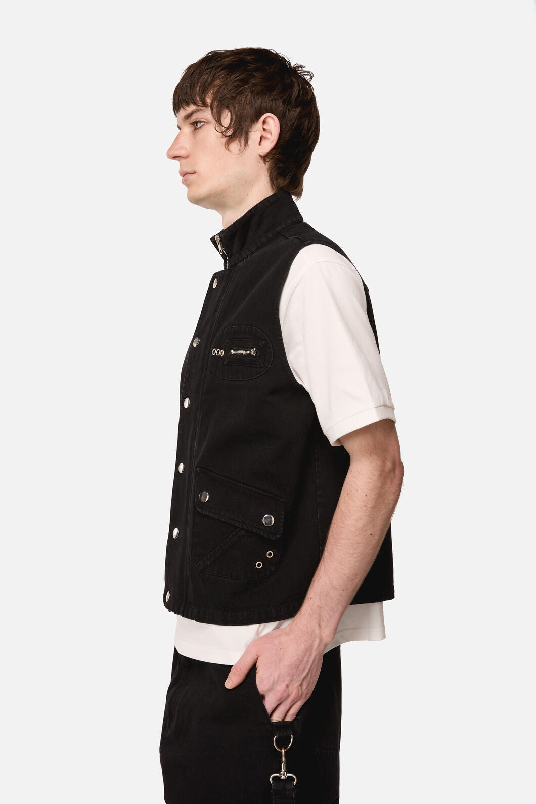 Black Friday - Midnight Goth Grunge Vest - black