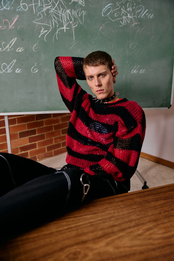 Black Friday - Beasts Knit Jumper - red-black