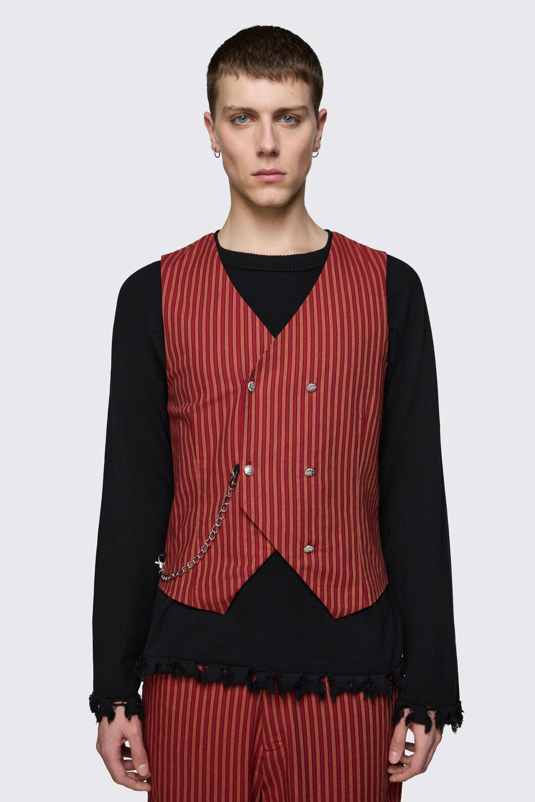Black Friday - Faire Double Breasted Vest - red-gold
