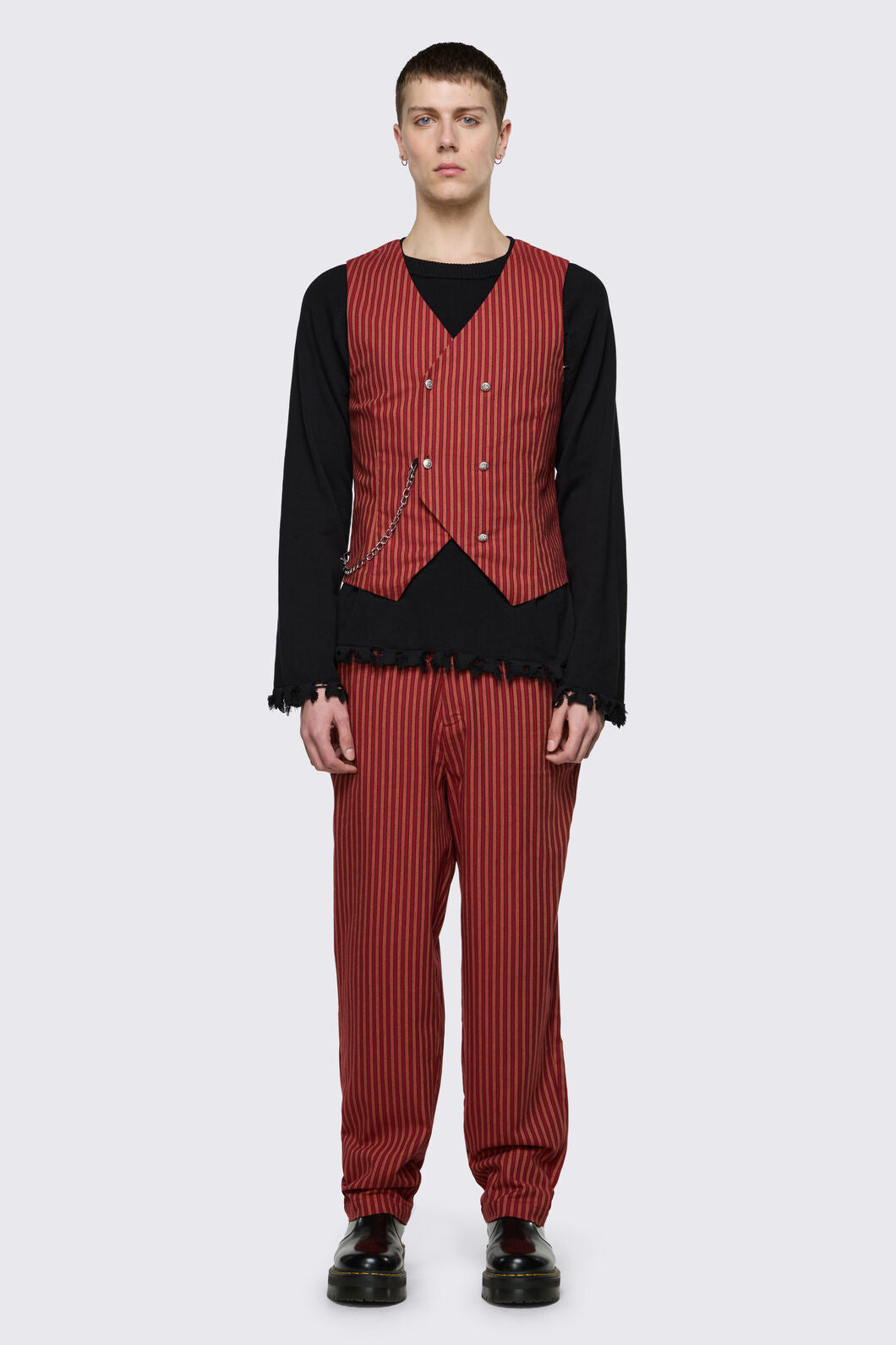 Black Friday - Faire Double Breasted Vest - red-gold