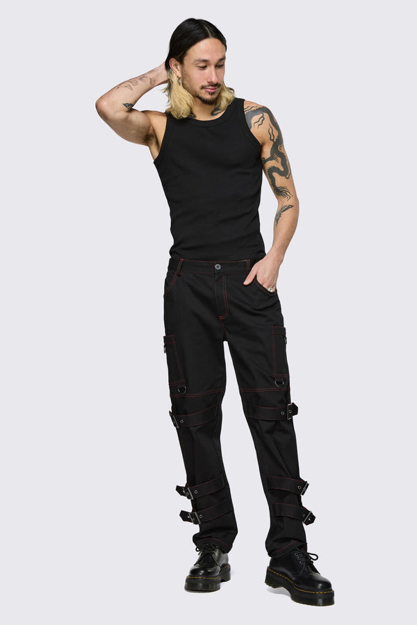 Black Friday - Trad Emo Belt Pants - black