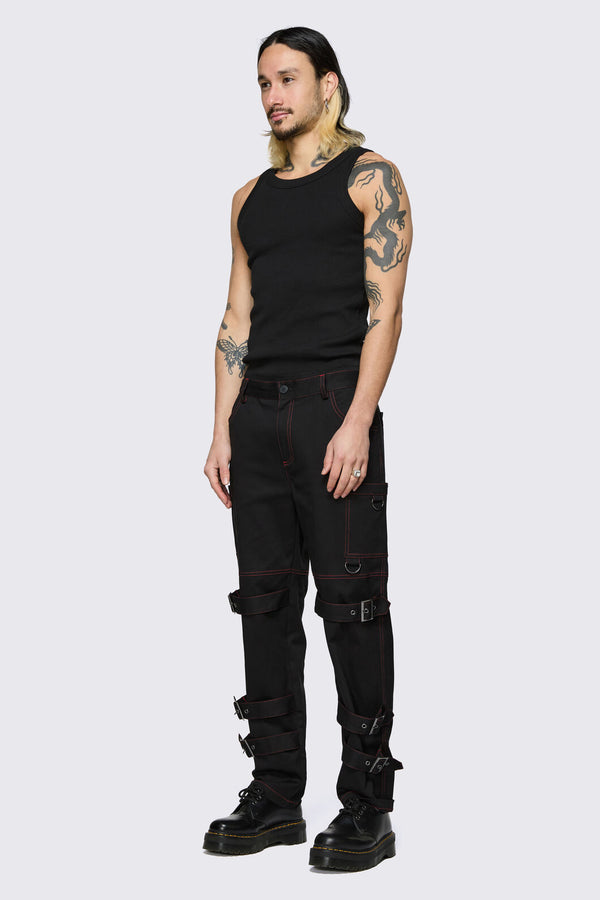 Black Friday - Trad Emo Belt Pants - black