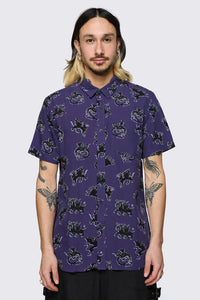 Black Friday - Monstre Short Sleeve Shirt - purple