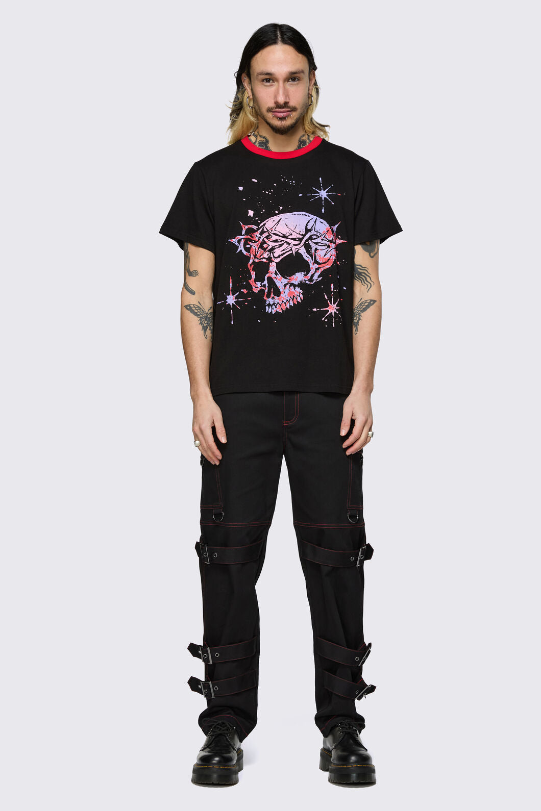 Black Friday - Trad Emo Heart Graphic T-Shirt - black