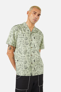 Black Friday - Sprouted Flora SS Shirt - sage