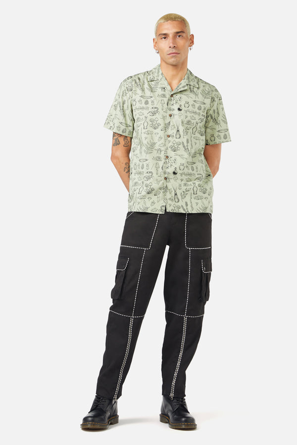 Black Friday - Sprouted Flora SS Shirt - sage