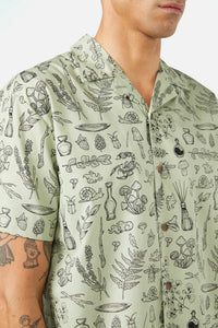 Black Friday - Sprouted Flora SS Shirt - sage