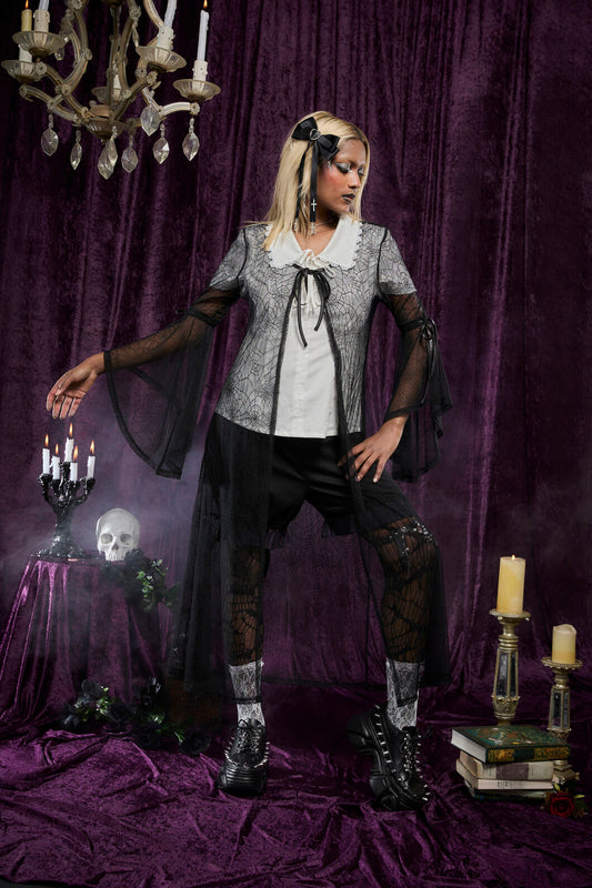 Black Friday - Web Lace Duster - black