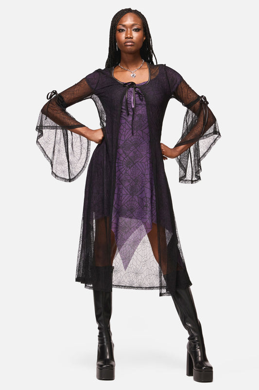 Black Friday - Web Lace Duster - black