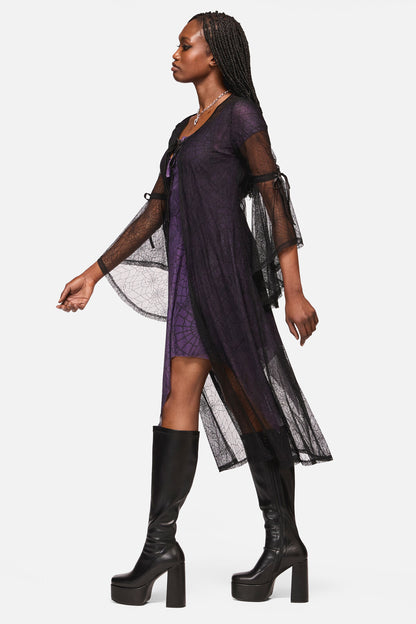 Black Friday - Web Lace Duster - black