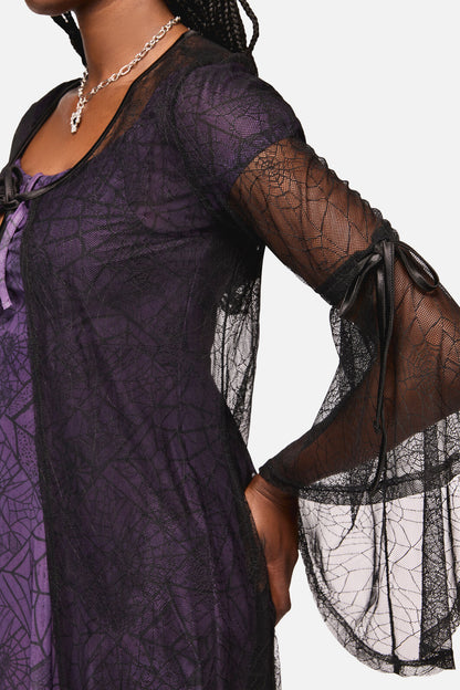 Black Friday - Web Lace Duster - black