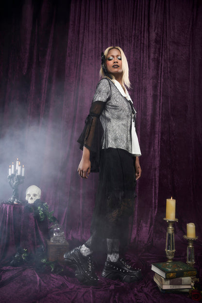 Black Friday - Web Lace Duster - black