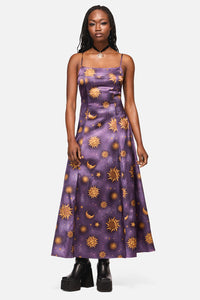 Black Friday - Cosmic Light Whimsy Goth Dress - purple