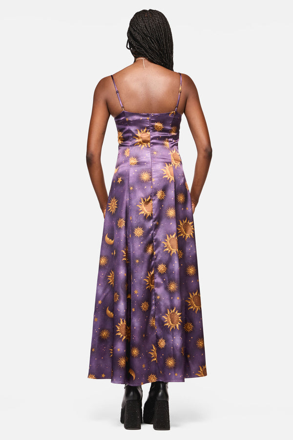 Black Friday - Cosmic Light Whimsy Goth Dress - purple