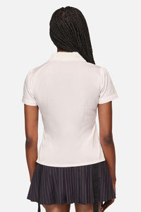 Black Friday - Reborn Tie Up Blouse - cream