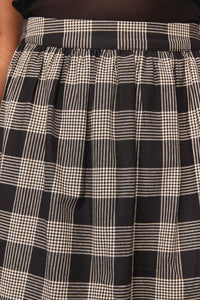 Black Friday - Crypt Check Maxi Skirt - black-beige