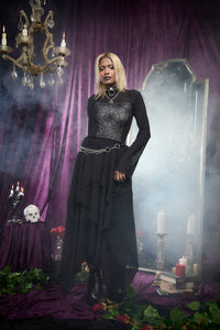 Black Friday - Crypt Layered Hanky Mesh Skirt - black