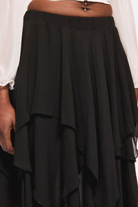 Black Friday - Crypt Layered Hanky Mesh Skirt - black
