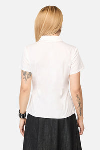 Black Friday - Fiona EmbroideredPlacketBlouse - cream