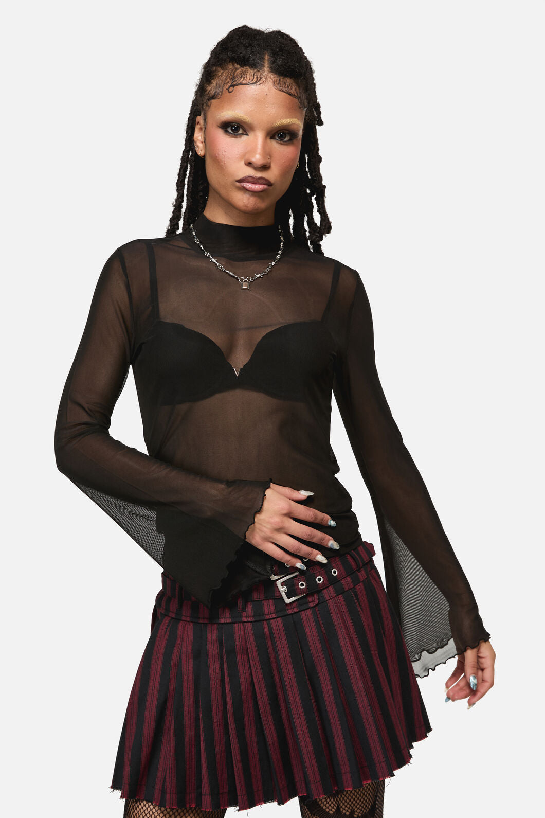 Black Friday - Batz Goth Mesh Top - black