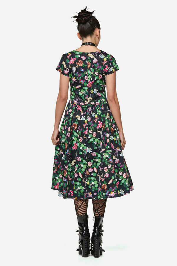 Black Friday - See No Evil Print Midi Dress - multi