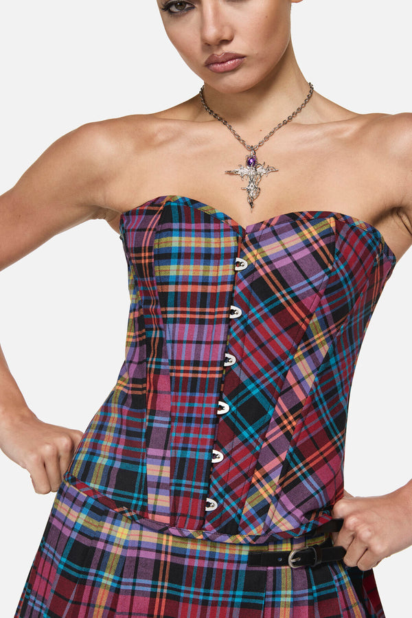 Black Friday - Nightminds Tartan Corset - multi