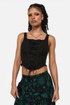 Black Friday - Witches Front Lace Corset - black