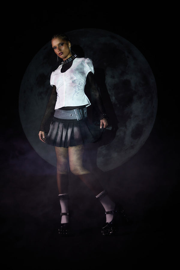 Black Friday - Vixi Cyber Tech Belt Skort - black-grey
