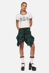 Black Friday - Conjuring Tartan Hanky Skort - black-sage