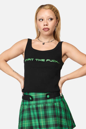 Dangerfield NZ - Wtf Ribbed Tank - black