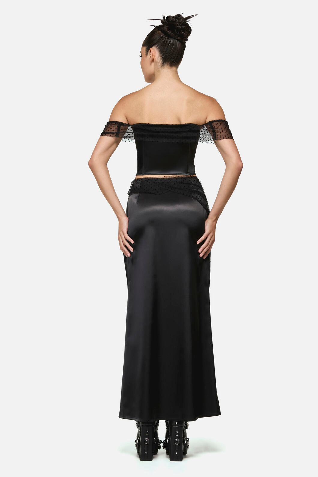 Black Friday - Esmeralda Formal GothMidiSkirt - black